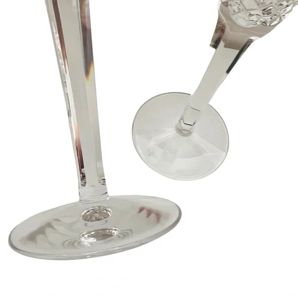 Waterford Crystal Millennium Collection Peace Dove Champagne Flutes -Pair